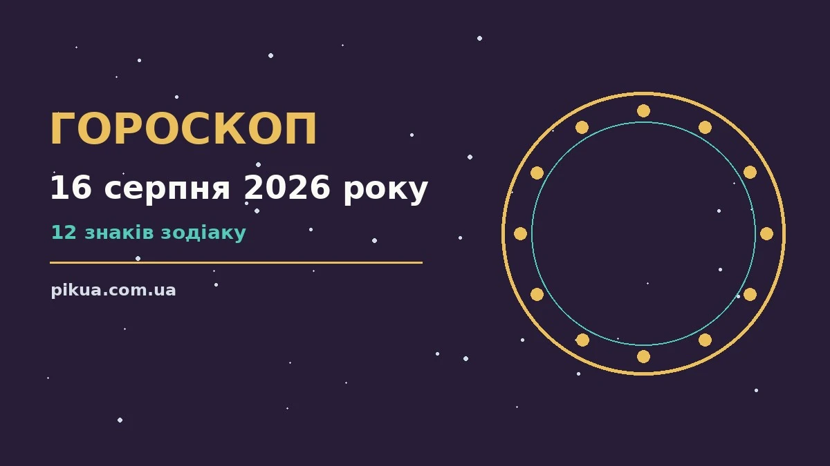 Щоденний гороскоп на 16 серпня 2026 року для дванадцяти знаків Зодіаку з порадами щодо роботи, фінансів і стосунків