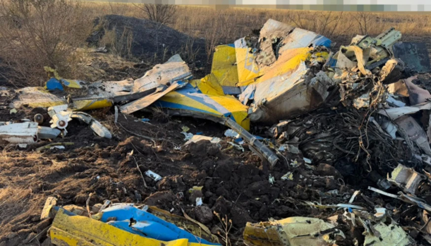 Уламки винищувача МіГ-29 на місці падіння в Березівському районі Одеської області