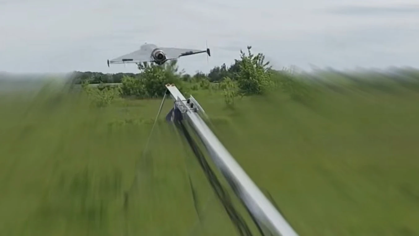 Скриншот із відео перехоплення «Герань-5» дроном контррозвідки СБУ