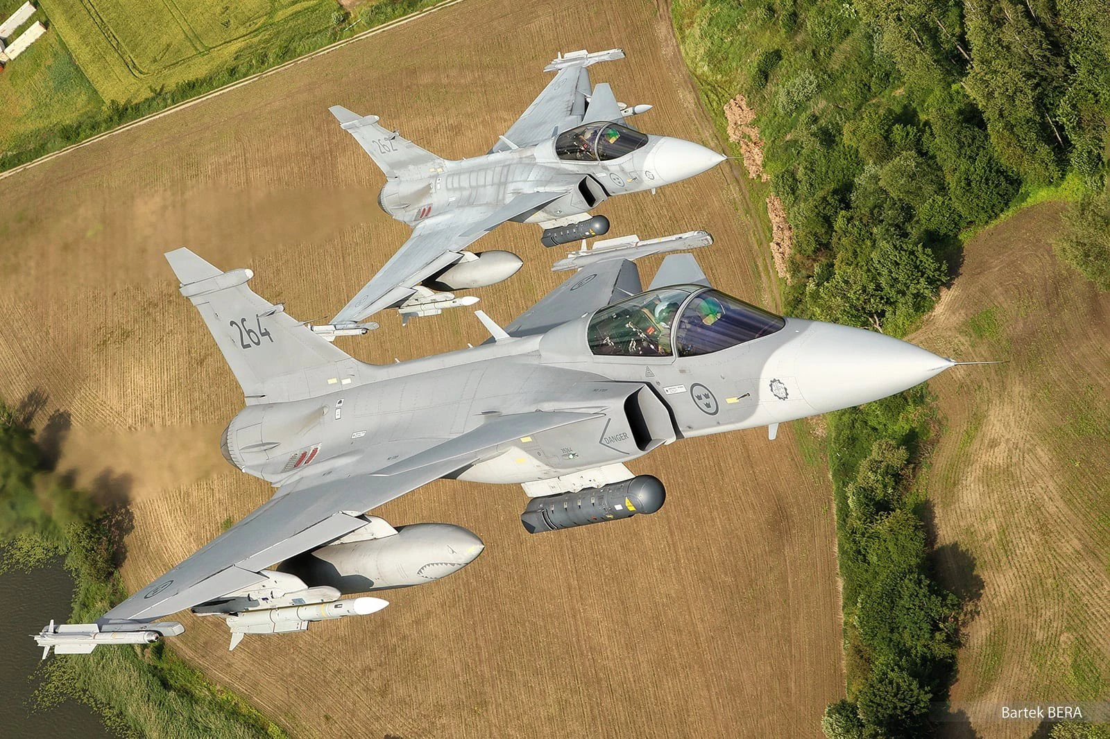 Шведські винищувачі JAS 39 Gripen під час патрулювання