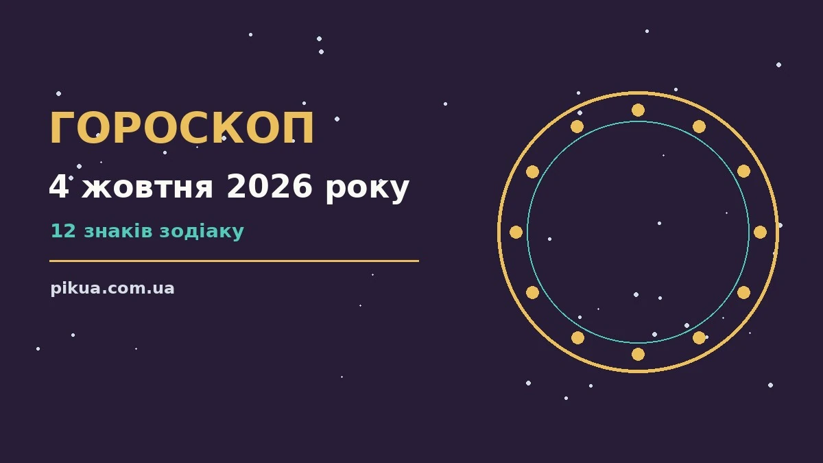Недільний гороскоп на 4 жовтня 2026 року для дванадцяти знаків зодіаку з порадами для дому, роботи й кохання