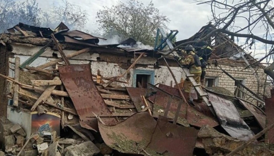 Наслідки удару КАБом у Васильківській громаді Дніпропетровської області (фото Дніпропетровської ОВА).